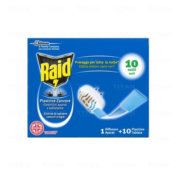 Raid Aparat electric impotriva tantarilor + 10 pastile